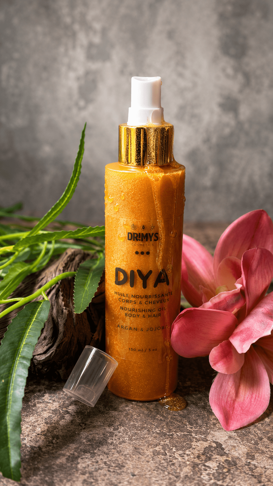 DIYA - Huile sèche scintillante - DRIMYS Cosmetics