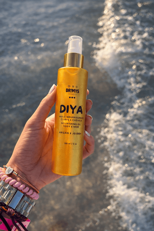 DIYA - Une huile sèche scintillante délicatement parfumée - DRIMYS Cosmetics