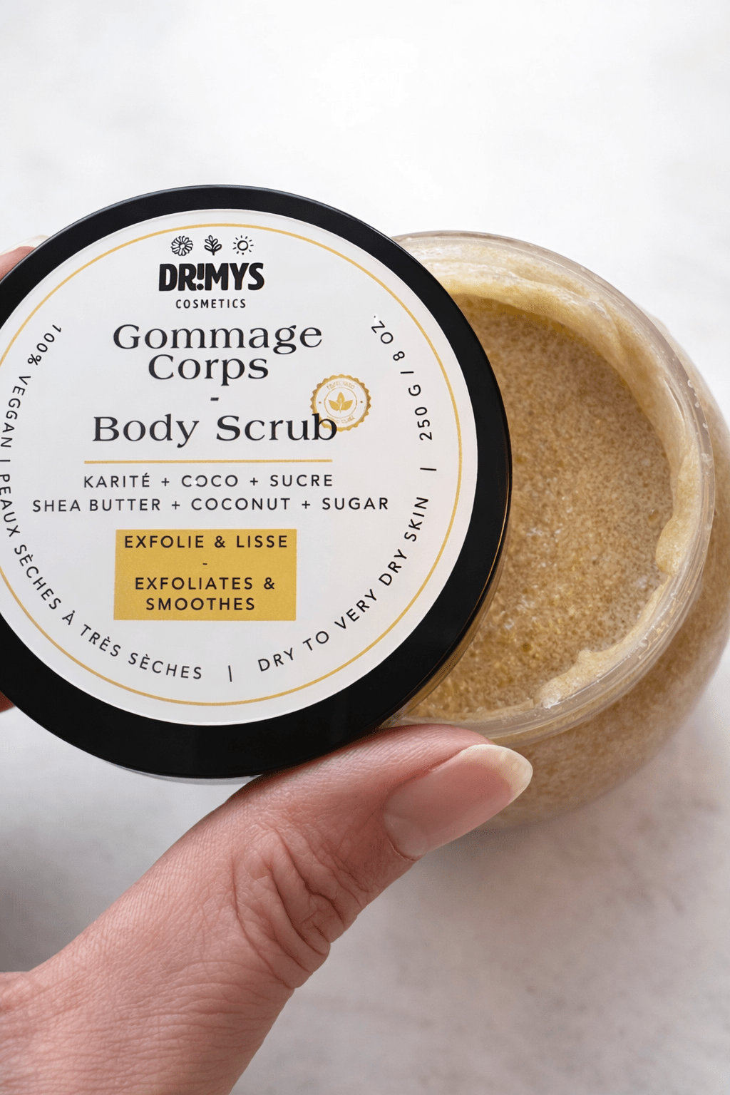 Gommage au Sucre & Beurre de Karité - DRIMYS Cosmetics